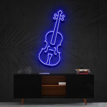 Geige LED-Neonschild für Wohnzimmer oder Musikstudio