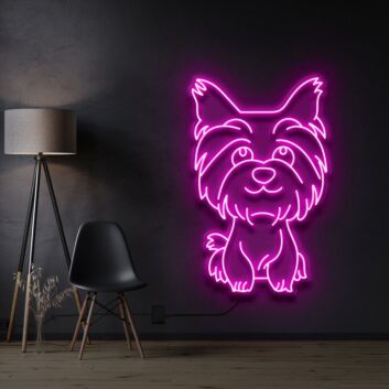 Yorkshire Terrier Hund LED-Neonschild Wohnzimmer Haustierladen