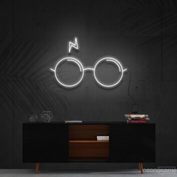 Brille mit Blitzsymbol LED-Neonschild Wohnzimmer Gamingzimmer