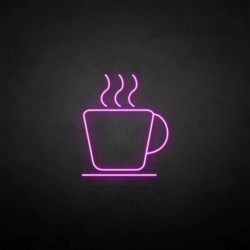 Kaffeetasse mit Dampf LED-Neonschild für Café Küche