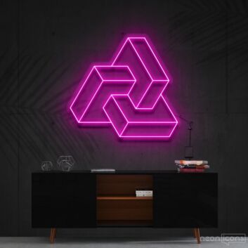 Unmögliches geometrisches Objekt LED-Neonschild für Wohnzimmer Büro