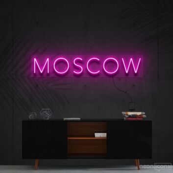 MOSCOW LED-Neonschild Wohnzimmer Büro