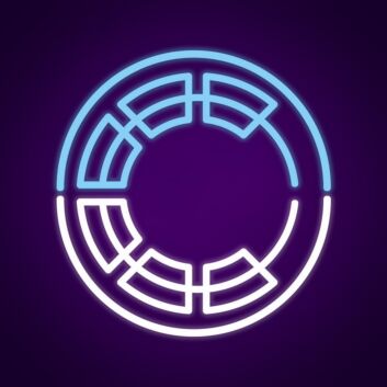 Futuristisches Kreis-Symbol LED-Neonschild Gaming Wohnzimmer