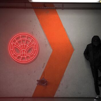 Spinnenmaske LED-Neonschild für Gamingzimmer Jugendzimmer