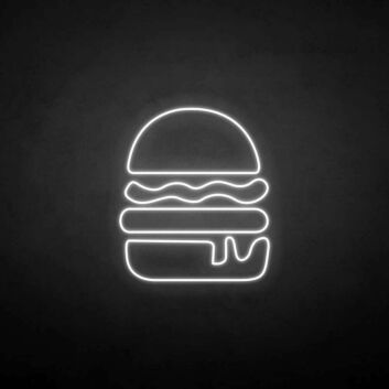 Hamburger LED-Neonschild für Restaurant und Imbiss