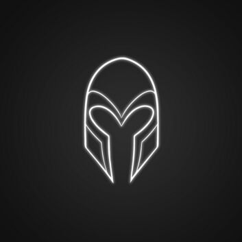 Spartanhelm LED-Neonschild für Gamingzimmer und Bar