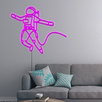 Astronaut im Raumanzug LED-Neonschild für Wohnzimmer oder Büro