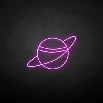 Planet mit Ring LED-Neonschild Wohnzimmer Kinderzimmer