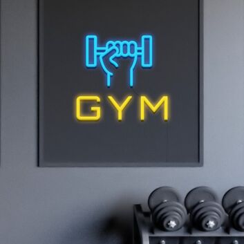 GYM LED Neonschild für Fitnessstudio und Trainingsraum