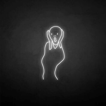 Schrei Figur LED-Neonschild für Wohnzimmer Kunstgalerie