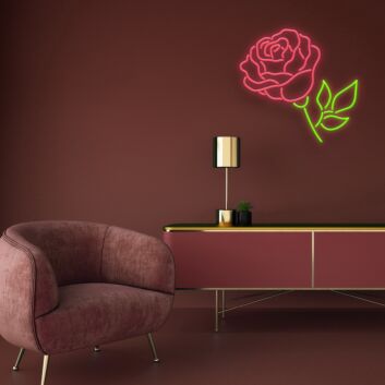 Rosenblüte LED-Neonschild Wohnzimmer Dekoration