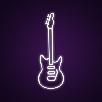E-Gitarre LED-Neonschild Musikstudio Bar