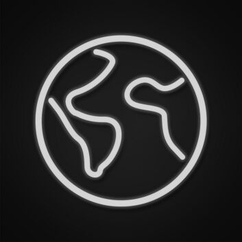 Erde Symbol LED-Neonschild Wohnzimmer Büro