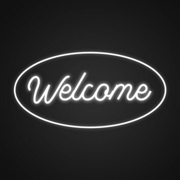 Welcome LED-Neonschild Eingang Geschäft