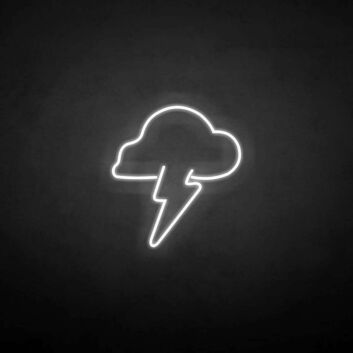 Gewitterwolke mit Blitz LED-Neonschild Wohnzimmer Bar