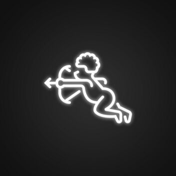 Amor mit Bogen und Pfeil LED-Neonschild Hochzeit Bar