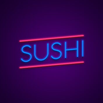 SUSHI LED-Neonschild für Restaurant und Bar