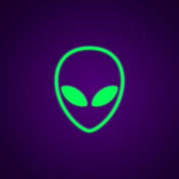 Alienkopf LED-Neonschild für Gaming und Bar