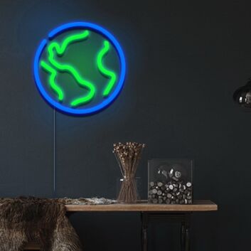 Erde Symbol LED-Neonschild Wohnzimmer Büro