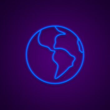 Erde Symbol LED-Neonschild Wohnzimmer Büro