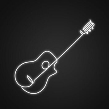 Akustikgitarre LED-Neonschild Musikstudio Wohnzimmer