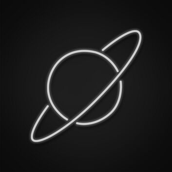 Planet mit Ring LED-Neonschild Wohnzimmer Kinderzimmer