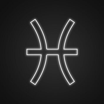 Fische Sternzeichen Symbol LED-Neonschild Wohnzimmer Bar