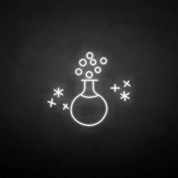 Chemie Erlenmeyerkolben mit Blasen LED-Neonschild für Bar und Gaming