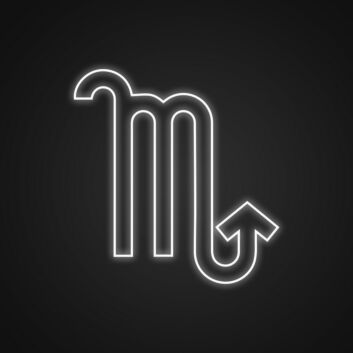 Skorpion Sternzeichen Symbol LED-Neonschild Wohnzimmer Astrologie Dekor