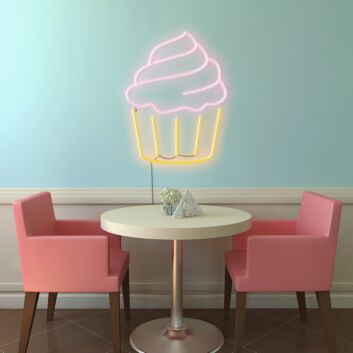Cupcake LED-Neonschild für Café und Bäckerei