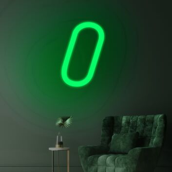 Ellipse Symbol LED-Neonschild für Wohnzimmer Büro