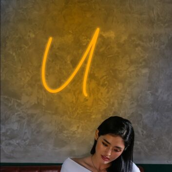 Buchstabe U LED Neonschild für Wohnzimmer und Cafe