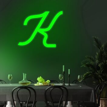 Buchstabe K LED Neonschild für Esszimmer