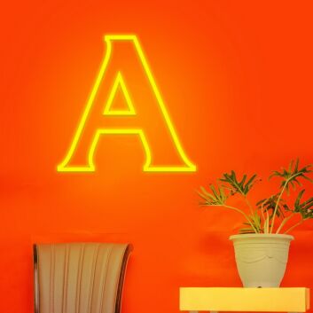 Buchstabe A LED Neonschild für Wohnzimmer und Büro
