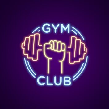 GYM CLUB LED-Neonschild für Fitnessstudio und Sport