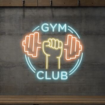 GYM CLUB LED-Neonschild für Fitnessstudio und Sport