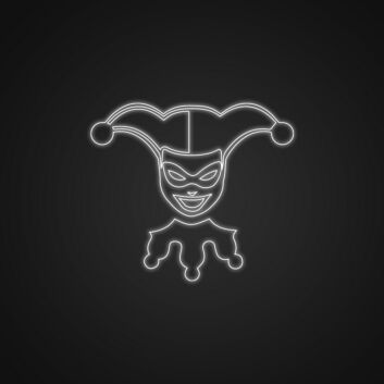 Narrenkopf mit Maske LED-Neonschild für Bar Club