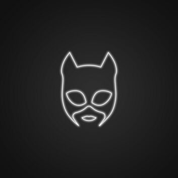 Maske mit Katzenohren LED-Neonschild für Bar Club