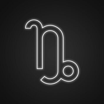 Steinbock Sternzeichen Symbol LED-Neonschild Wohnzimmer Astrologie Dekor