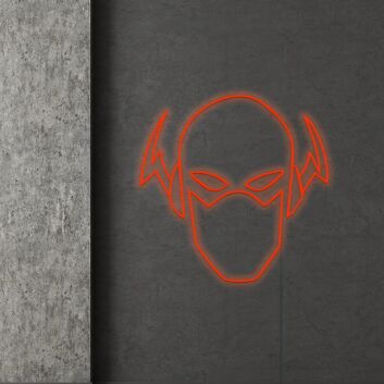 Maske mit Blitzsymbol LED-Neonschild für Gamingzimmer und Bar