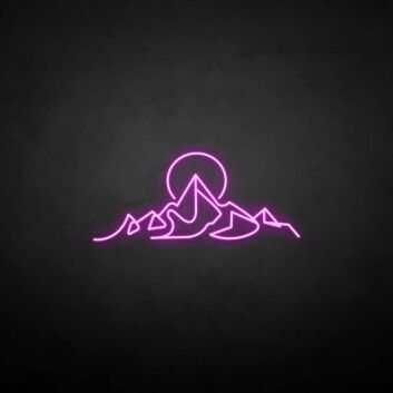 Berglandschaft mit Sonne LED-Neonschild Wohnzimmer Büro