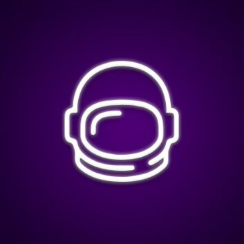 Astronautenhelm LED-Neonschild Wohnzimmer Büro