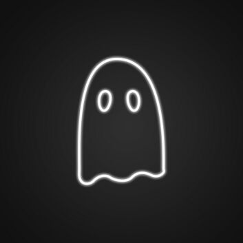 Geist Symbol LED-Neonschild für Halloween Bar