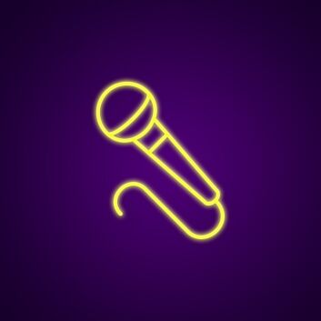 Mikrofon LED-Neonschild für Bar Musikstudio