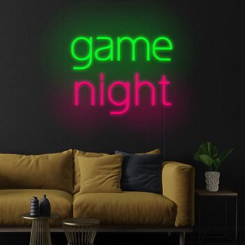 game night LED-Neonschild Wohnzimmer Spielzimmer