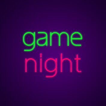 game night LED-Neonschild Wohnzimmer Spielzimmer