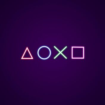 Spielcontroller Tasten Symbole LED-Neonschild Gamingzimmer Wohnzimmer