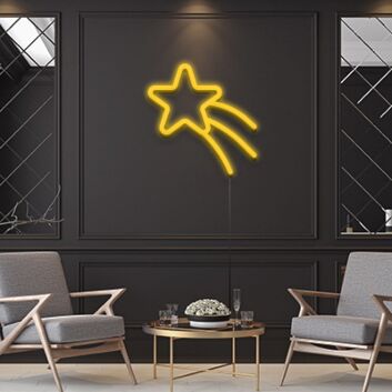 Sternschnuppe LED-Neonschild Wohnzimmer Lounge