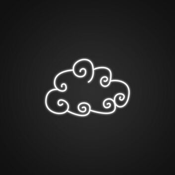 Wolke mit Wirbelmuster LED-Neonschild Wohnzimmer Kinderzimmer