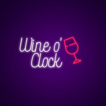 Wine o' Clock LED-Neonschild Bar Wohnzimmer